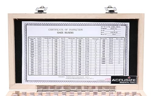Accusize Industrial Tools 81 Pc Grade AS-2 Steel Gage Block Set, P900-S583 - Image 4