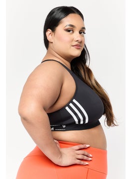 Adidas Women Brand Logo Padded Medum Support Sports Bra, Black  - Image 4