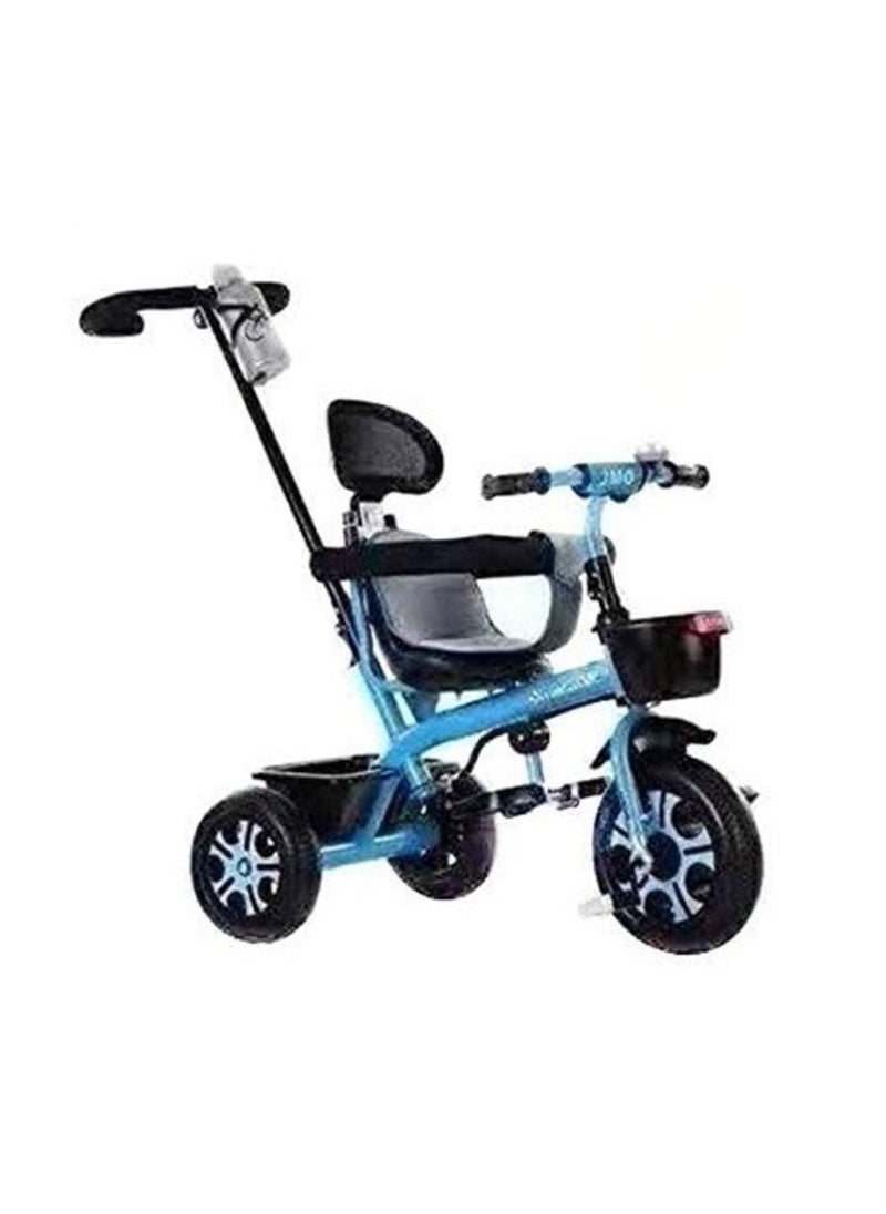 Ntech - Kids Tricycles For 1 To 6 Years Old Baby Trike Kid's Ride On Tricycle with Push Bar 3 Wheel Bike For Boys & Girls 3 Wheels Toddler Tricycle (Blue) - Image 1