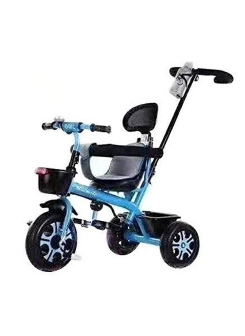 Ntech - Kids Tricycles For 1 To 6 Years Old Baby Trike Kid's Ride On Tricycle with Push Bar 3 Wheel Bike For Boys & Girls 3 Wheels Toddler Tricycle (Blue) - Image 1