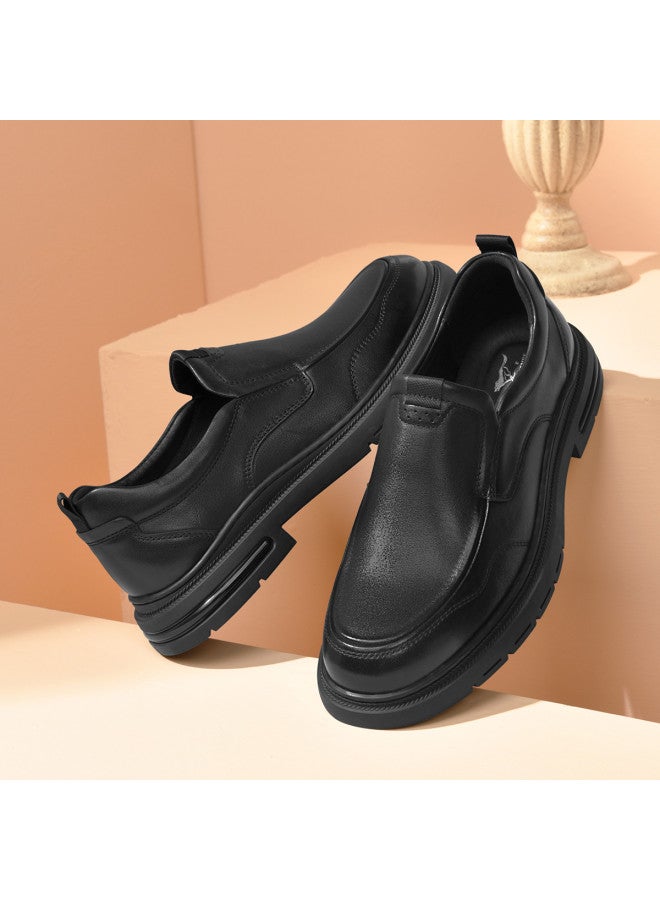 سيبتولفز 【top Grain Leather】 أحذية رجالية للعمل غير الرسمي، أحذية رجالية لزيادة ارتفاع كعب منخفض، الخريف - Image 5
