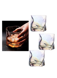 MAAC HOME MAAC Home Set of 4 Artisanal Dazzle Color Glass Cup - Unique Design| Elegant Durable and Classic design Perfect for Family Everyday Use, and Family Get- Together, Restaurant, Banquet and More  - Image 1