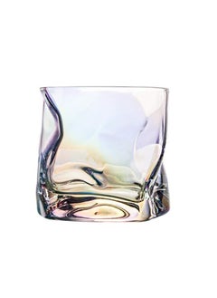 MAAC HOME MAAC Home Set of 4 Artisanal Dazzle Color Glass Cup - Unique Design| Elegant Durable and Classic design Perfect for Family Everyday Use, and Family Get- Together, Restaurant, Banquet and More  - Image 3