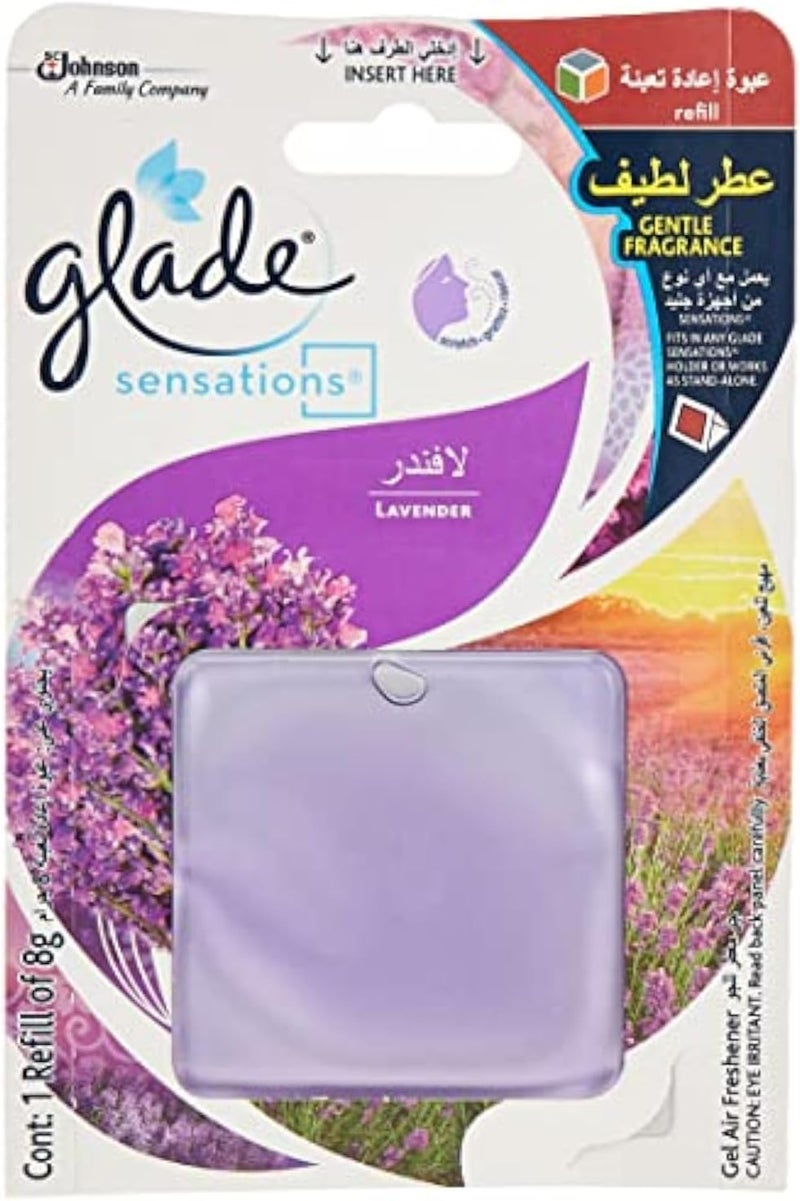 Glade Air Freshener Sensation with Lavender Scent, Car Freshener, 8gm