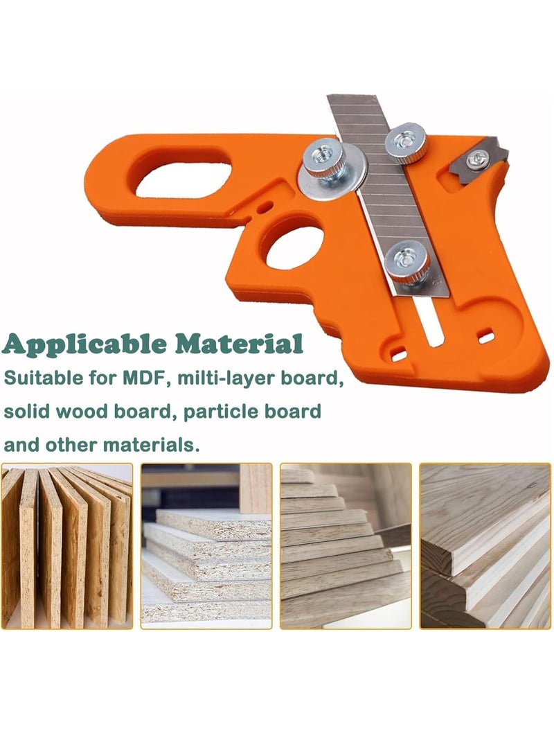 Edge Banding Trimmer Wood Trimming Edge Knife with 10pc Replacement Blade Straight Veneer Arc Trimming Tool for All Directions Plastic PVC Melamine  - Image 4
