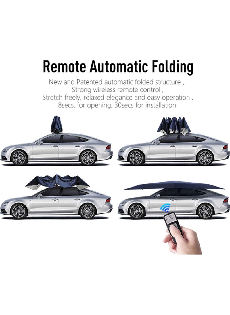 Generic Fully Automatic Car Umbrella, Anti-UV, Windproof, Wireless Control with Detachable Charger for Hot Summer Days, Black - Image 5