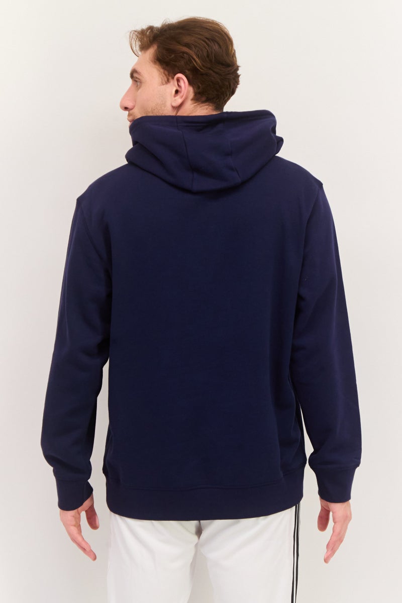 SKECHERS Men Sportswear Fit Long Sleeve Outdoor Hooded Sweatshirt, Navy Blue - Image 3