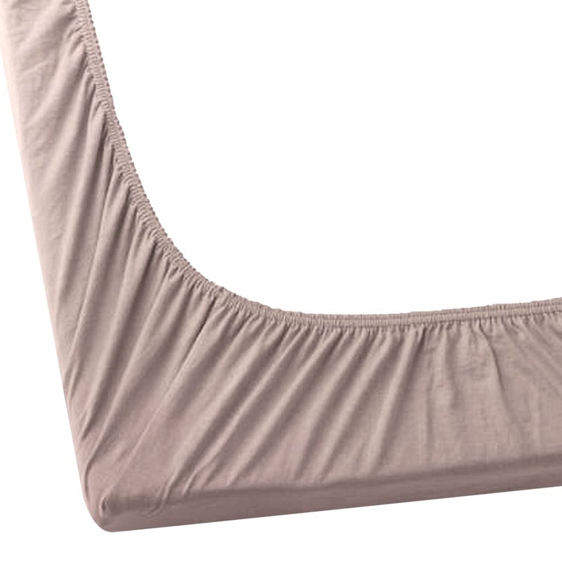 RD TREND® Premium Elastic Fitted Bedsheets for King Size Double Bed(78x72x8 Inches) with 2 Pillow Covers Size (18x28 Inches) Color- Beige - Image 4