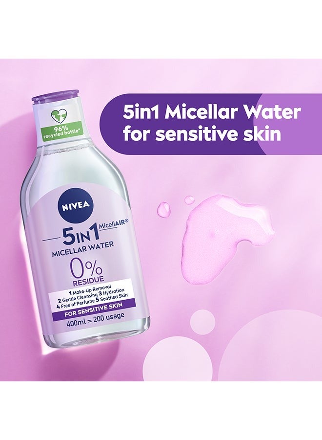 نيفيا مزيل مكياج بماء ميسيلار لجميع أنواع البشرة، عبوة 400 مل - Image 2