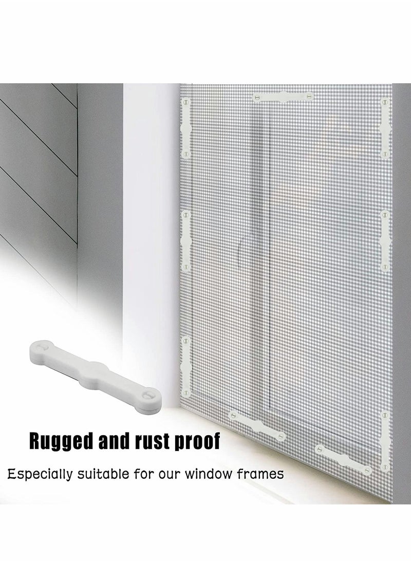 SYOSI Self Adhesive Strip Set for DIY Fly Nets,12Pcs Screen Fixing Clip with for Screen Door Curtain Clip Mosquito Net Insect Mesh Tool DIY Installation  - Image 4