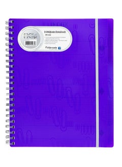 Foldermate 3-Piece A4 Size Spiral Subject Notebook With Elastic Closure Dark Blue Cover  - Image 2