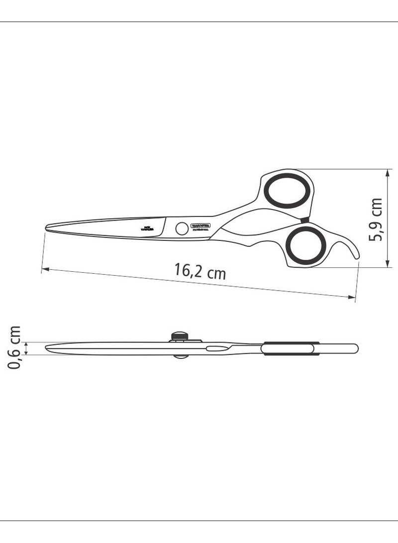 Since 1911,Made in Brazil- Professional 5.5 Inches Stainless Steel Hair Shears with Razor Edge and Fixed Finger Support