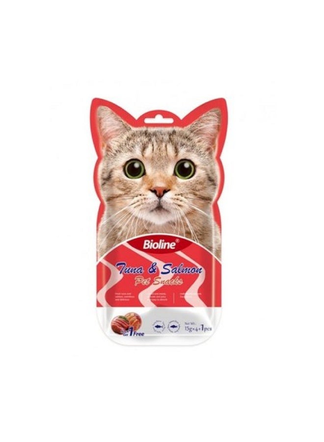 Bioline Tuna & Salmon Cat Treats - 5 pcs x 15g