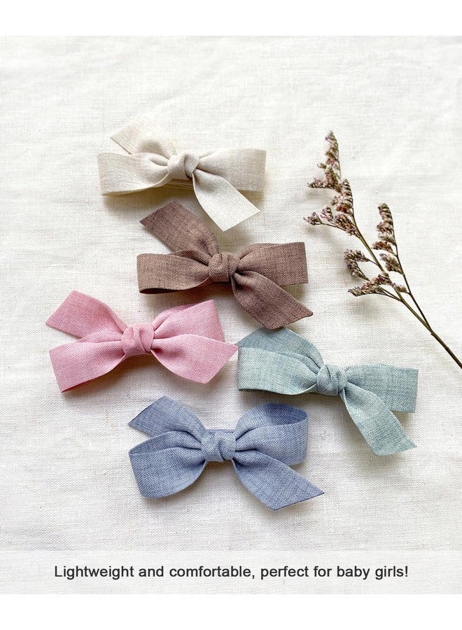 Cherssy Baby Girls Hair Bows Clips, 10pcs Boutiques Barrettes Fully Lined Alligator Clips Hair Accessories for Infants Toddlers Fine Hair by Cherssy - Image 5