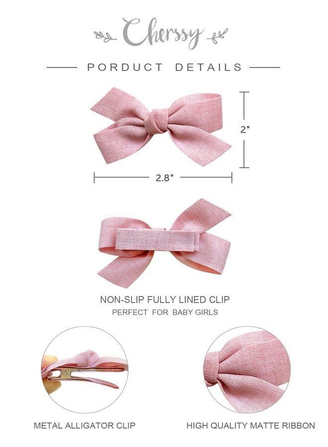 Cherssy Baby Girls Hair Bows Clips, 10pcs Boutiques Barrettes Fully Lined Alligator Clips Hair Accessories for Infants Toddlers Fine Hair by Cherssy - Image 4