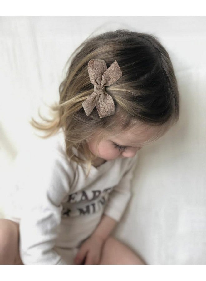 Cherssy Baby Girls Hair Bows Clips, 10pcs Boutiques Barrettes Fully Lined Alligator Clips Hair Accessories for Infants Toddlers Fine Hair by Cherssy - Image 2