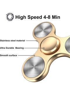 Fidget Spinners Toy, Metal Stainless Steel Bearing High Speed 4-8 Min Spins, EDC ADHD Stress Anxiety Relieves Reducer Fidgets Finger Toys, Novelty Gift for Kids and Adults(Gold) - pzsku/Z928CC813B0AE858587DBZ/45/_/1730649837/9e88a9e0-19f0-4dac-af75-fecf935b5a60