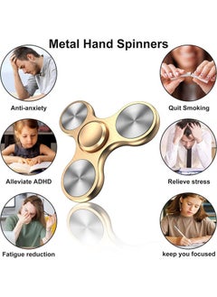 Fidget Spinners Toy, Metal Stainless Steel Bearing High Speed 4-8 Min Spins, EDC ADHD Stress Anxiety Relieves Reducer Fidgets Finger Toys, Novelty Gift for Kids and Adults(Gold) - pzsku/Z928CC813B0AE858587DBZ/45/_/1730649847/58fc5f87-2cc1-4845-adaf-24b4e1716f98