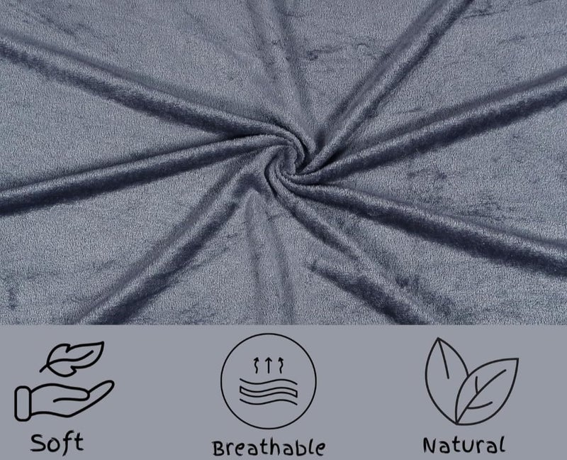 S&S Sands® Super Soft Double Bed Woollen Quilt Cover, 310TC Warm Duvet Cover, Woolen Duvet Cover/Rajai Cover/Blanket Cover/Quilt Cover King Size=90x100 Inches, Winter Blanket Cover (Grey) - Image 5