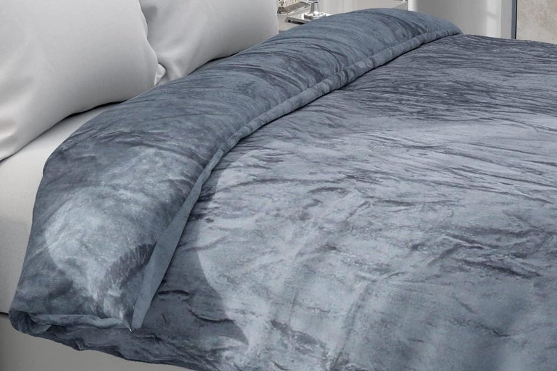 S&S Sands® Super Soft Double Bed Woollen Quilt Cover, 310TC Warm Duvet Cover, Woolen Duvet Cover/Rajai Cover/Blanket Cover/Quilt Cover King Size=90x100 Inches, Winter Blanket Cover (Grey) - Image 4