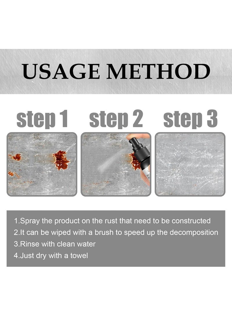 Multipurpose Rust Remover Spray for Home and Car, Instant for Metal, Auto Parts and Various Metal Surfaces, Antioxidant 120ml, Easy to Use - Image 3