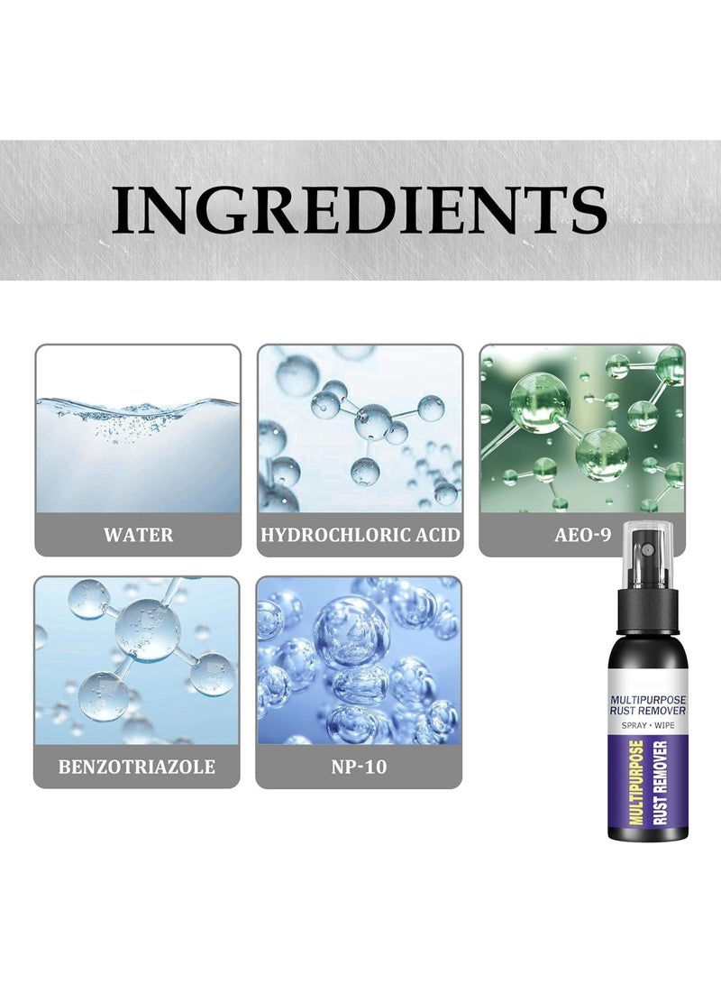 Multipurpose Rust Remover Spray for Home and Car, Instant for Metal, Auto Parts and Various Metal Surfaces, Antioxidant 120ml, Easy to Use - Image 4