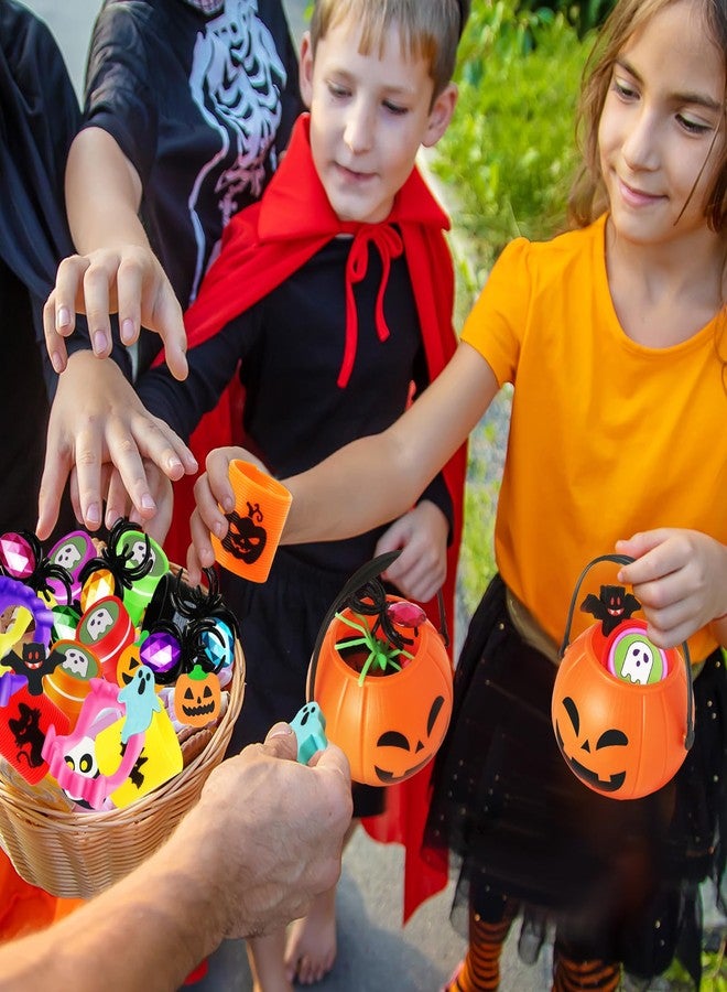 OCHIDO Halloween Party Favors for Kids-168pcs Halloween Prefilled Small Plastic Pumpkins Halloween Toys in Bulk, Classroom Prizes Gifts for Kids, Goodie Bags Fillers,Trick Or Treat - Image 4