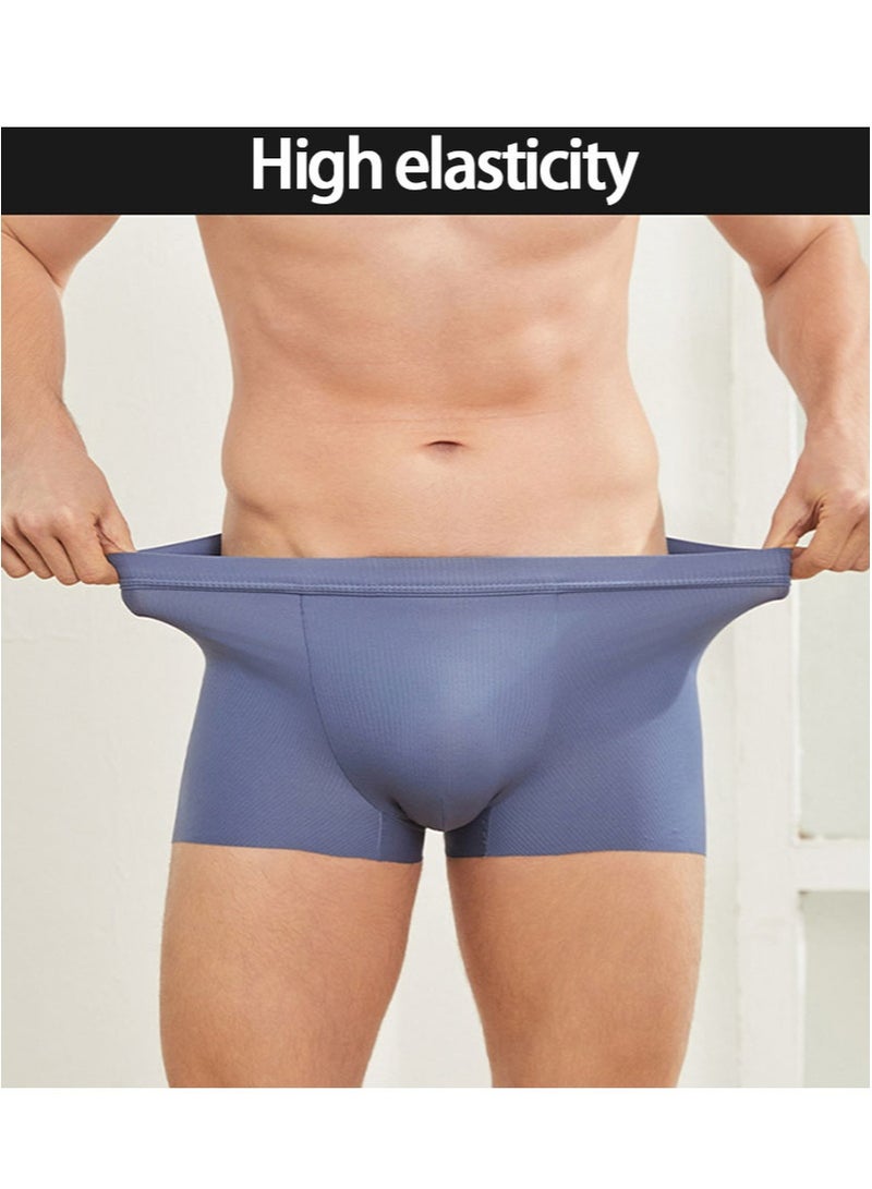 Apustim 0.8cm Thick Memory Pad Men's Hip Lifting Body Shaping Briefs，Men's Thickened Briefs，Body Shaping Boxer Briefs （Dark Blue） - Image 4