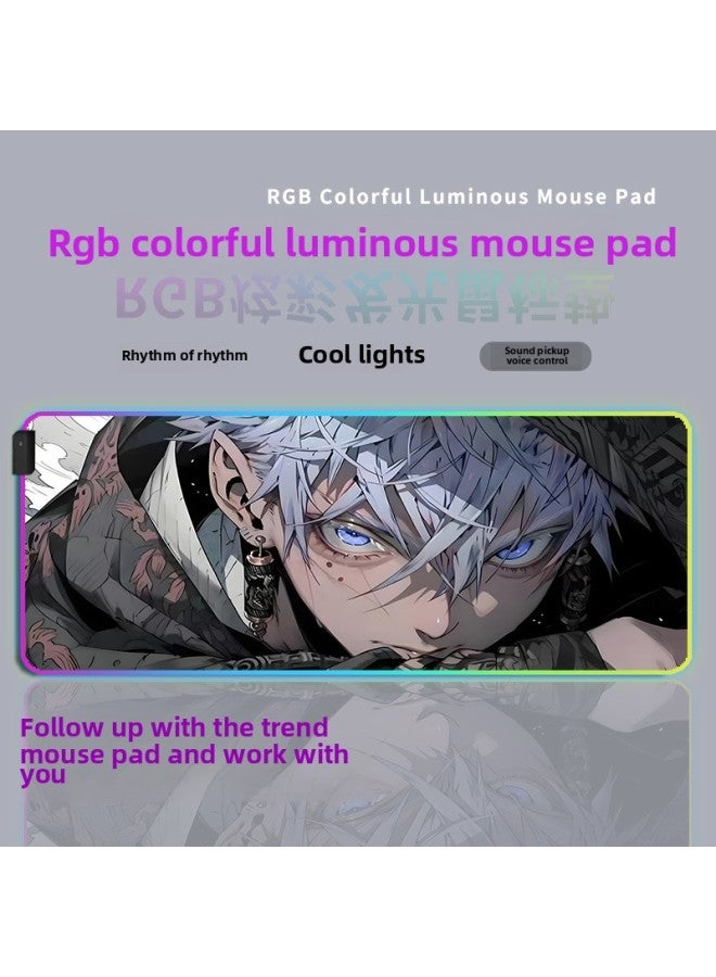 Spell Back To War Secondary Animation Mouse Pad Five Enlightenment Luminous RGB Peripheral Game Pad Computer E-sports Table Pad-Colour:250X350X4mm-Pattern:Spell Return -9  - Image 2