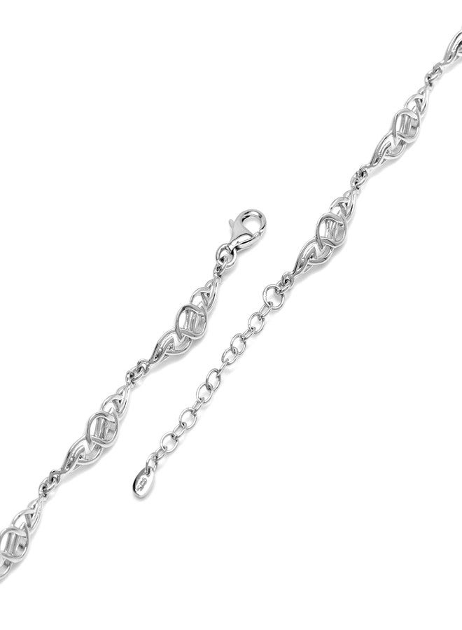 Silvershake 925 Sterling Silver Celtic Knot 6.5 plus 1.5 Inch Adjustable Bracelet - Image 3