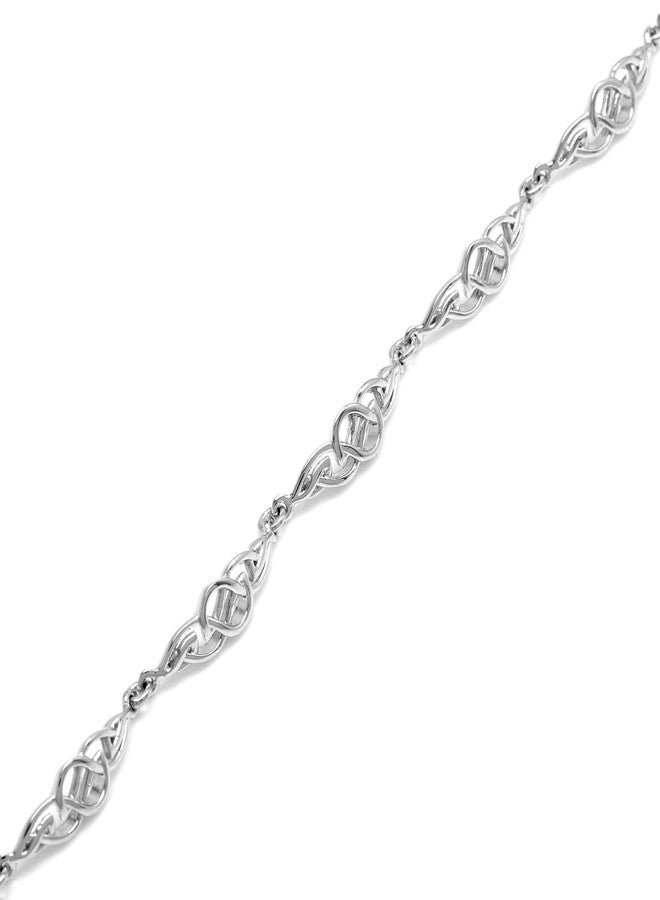 Silvershake 925 Sterling Silver Celtic Knot 6.5 plus 1.5 Inch Adjustable Bracelet - Image 2