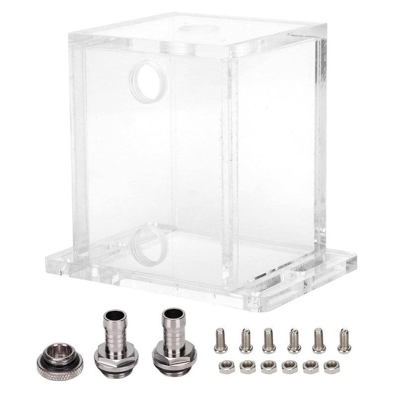 GQSX T3 Acrylic, PC Cooling Kit, Fully Transparent 3 Holes Cooler with Extension Fixation, 200ml Capacity for Computer CPU, Includes 2 Three Point Pagoda and Screw Pack - Image 1