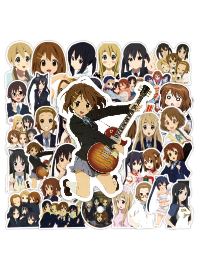 NIBEMINENT 50 Pcs Cartoon A pure Girl Deco Kit Waterproof Stickers, High Definition Printing Bright Colors, Suitable for Laptop Skateboard Luggage Water Bottle Guitar DIY - Image 3