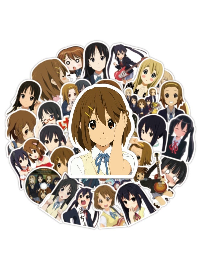 NIBEMINENT 50 Pcs Cartoon A pure Girl Deco Kit Waterproof Stickers, High Definition Printing Bright Colors, Suitable for Laptop Skateboard Luggage Water Bottle Guitar DIY - Image 2