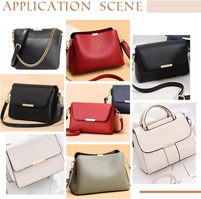 كلاراكو مجموعة من 16 مشبكًا مزخرفًا للحقائب من كلاركو، 4 ألوان معدنية لغطاء حافة حقيبة اليد، مشبك بطول 0.98 بوصة، أطراف نهايات حزام جلدي، مشبك حزام، سدادة نهاية سحاب، أدوات يدوية لصنع محفظة جلدية - Image 5