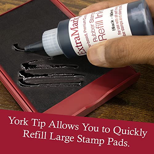 ExtraMark Premium Stamp Refill Ink for Self-Inking Stamps and Stamp Pads, 60 ml, Blue Color Ink. - Image 4