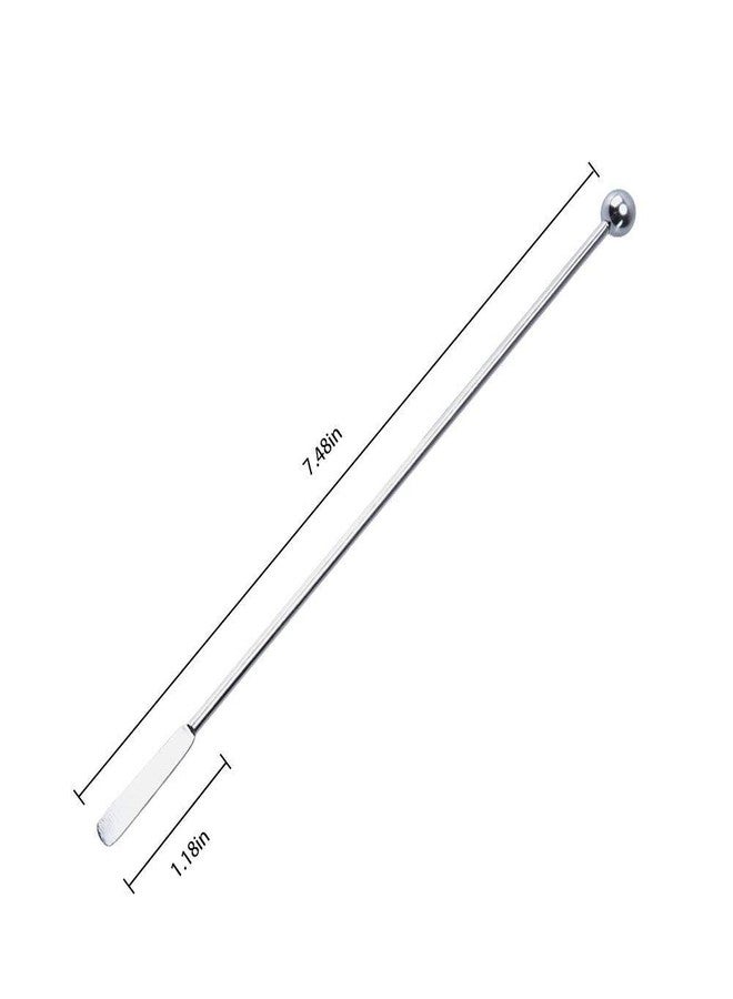 SZLFSX 20 pcs Stainless Steel Coffee Beverage Stir Sticks Cocktail Stirrers Drink Swizzle Stick 7.4" Swizzle Stick Picks Tools - Image 2
