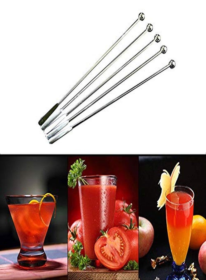 SZLFSX 20 pcs Stainless Steel Coffee Beverage Stir Sticks Cocktail Stirrers Drink Swizzle Stick 7.4" Swizzle Stick Picks Tools - Image 5