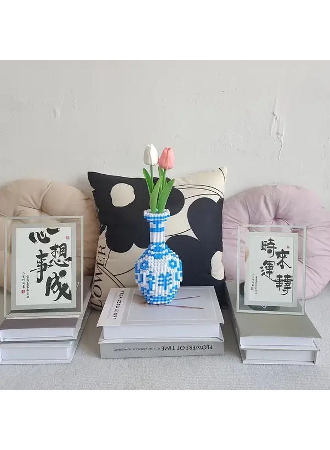 موديل 8884 طقم دي آي واي ثلاثي الأبعاد لإناء خزفي 1500 قطعة مجموعة تركيب للكبار هدية مثالية - Image 4