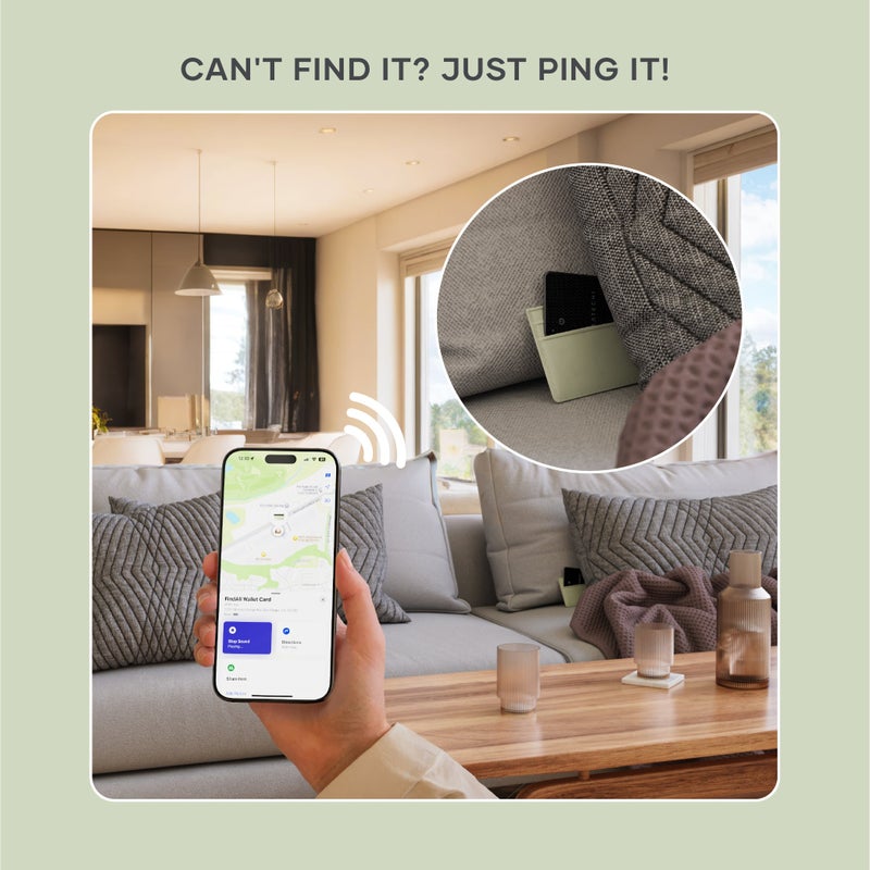 SATECHI Find My Wallet Card FindAll, Apple Find My Tracker, Slim Smart Secure MFi Certified, Real-Time Alert, Wireless Charging, Up to 16 Months Battery Life, Works w/ iPhones & iPads, Black Black - Image 5