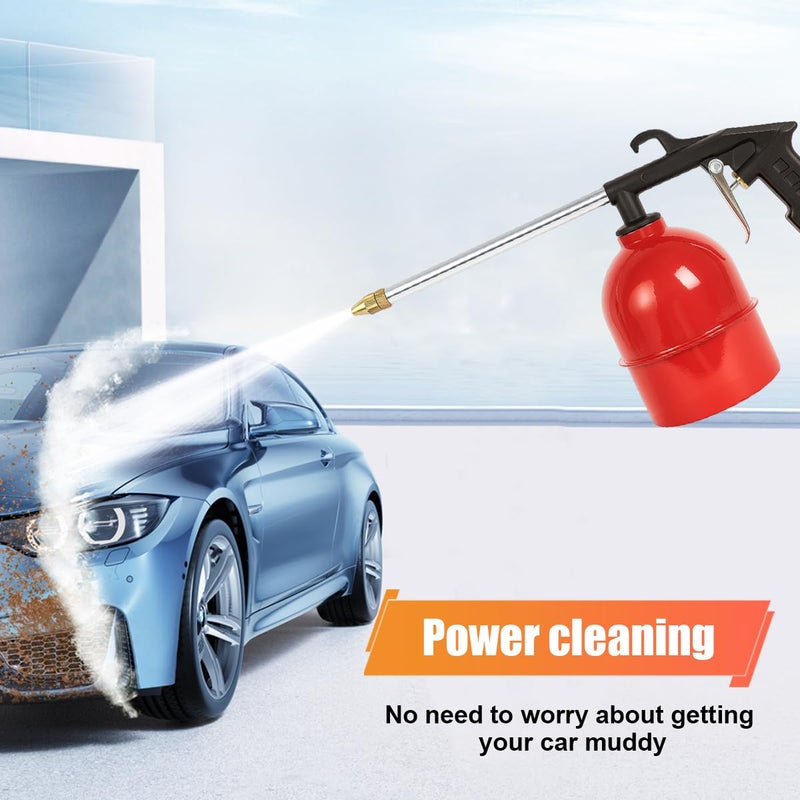 DUSCOKE Air Blow Gun Pneumatic Engine Cleaning Gun with Watering Bottle, High-Pressure Air Sprayer Kit with Brass Nozzle, Vehicle Cleaning Degreaser Tool for Car Engine Compartment, Wheel (Straight&Bottle) - Image 5