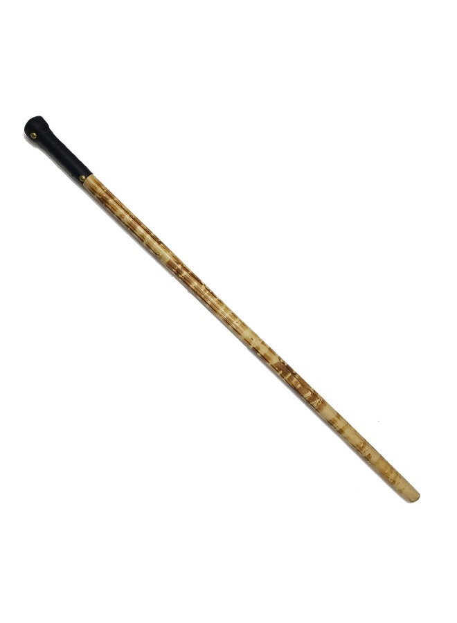 Aswan beech wood cane for men, brown striped sealer color - Image 1