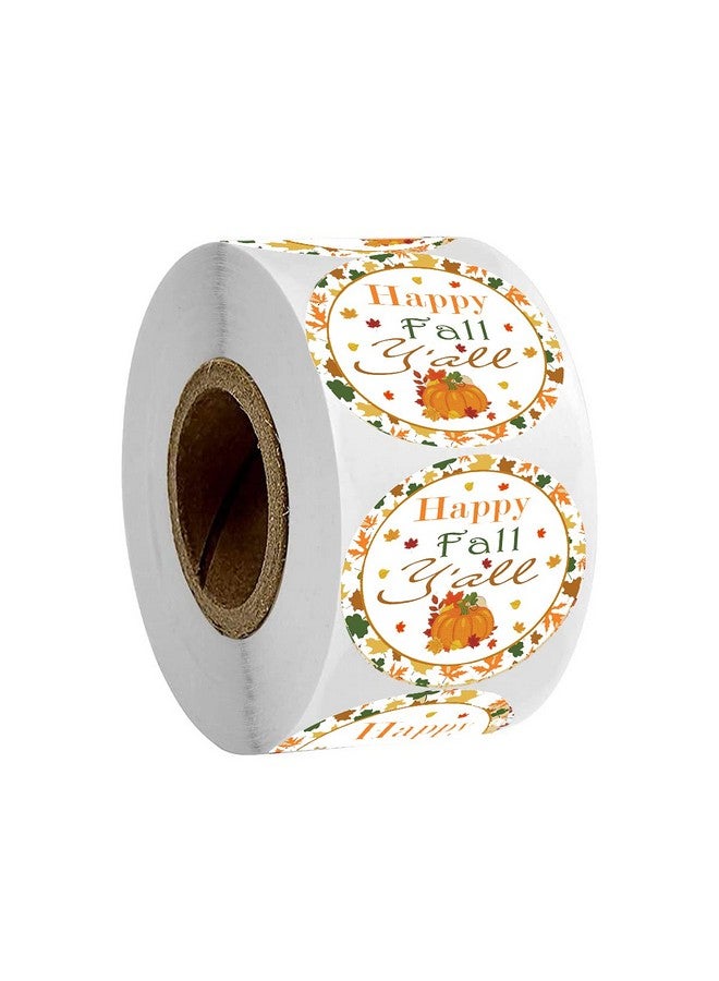 Remarkable ملصقات خريف سعيد، 2 بوصة قرع زهور خريفية ملصقات شكر، ملصقات عيد الشكر لفضل الحفلات وأختام الأظرف وأكياس الهدايا (500 ملصق إجمالي) - Image 1