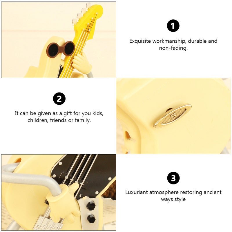 1 Pc Desktop Music Box Ornament Mini Guitar Adornment Crafts - Image 5