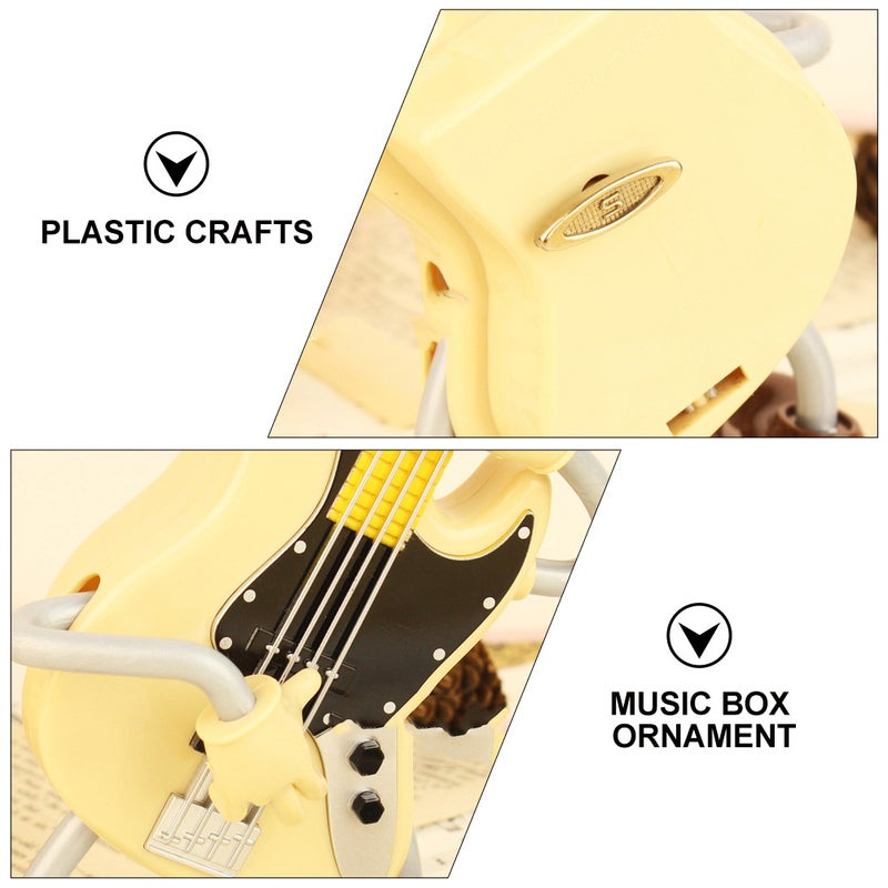 1 Pc Desktop Music Box Ornament Mini Guitar Adornment Crafts - Image 4