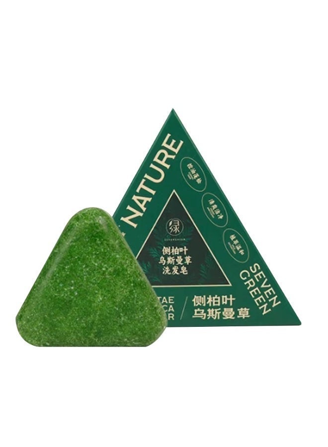 Seven Green صابون شعر عشبي صيني أخضر سبعة 120 جرام - مجموعة تركيبة تقوية وتغذية فروة الرأس - Image 2