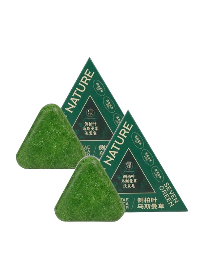 Seven Green صابون شعر عشبي صيني أخضر سبعة 120 جرام - مجموعة تركيبة تقوية وتغذية فروة الرأس - Image 1