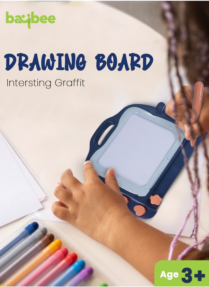 BAYBEE Baybee Magnetic Drawing Board Slate for Kids, Erasable Doodle Boards Magic Slate for Kids Toys with 2 Shapes & Pen | Learning Writing Pad Board | Drawing Board Magic Slate Toys For Kids 3+ Years  - Image 2