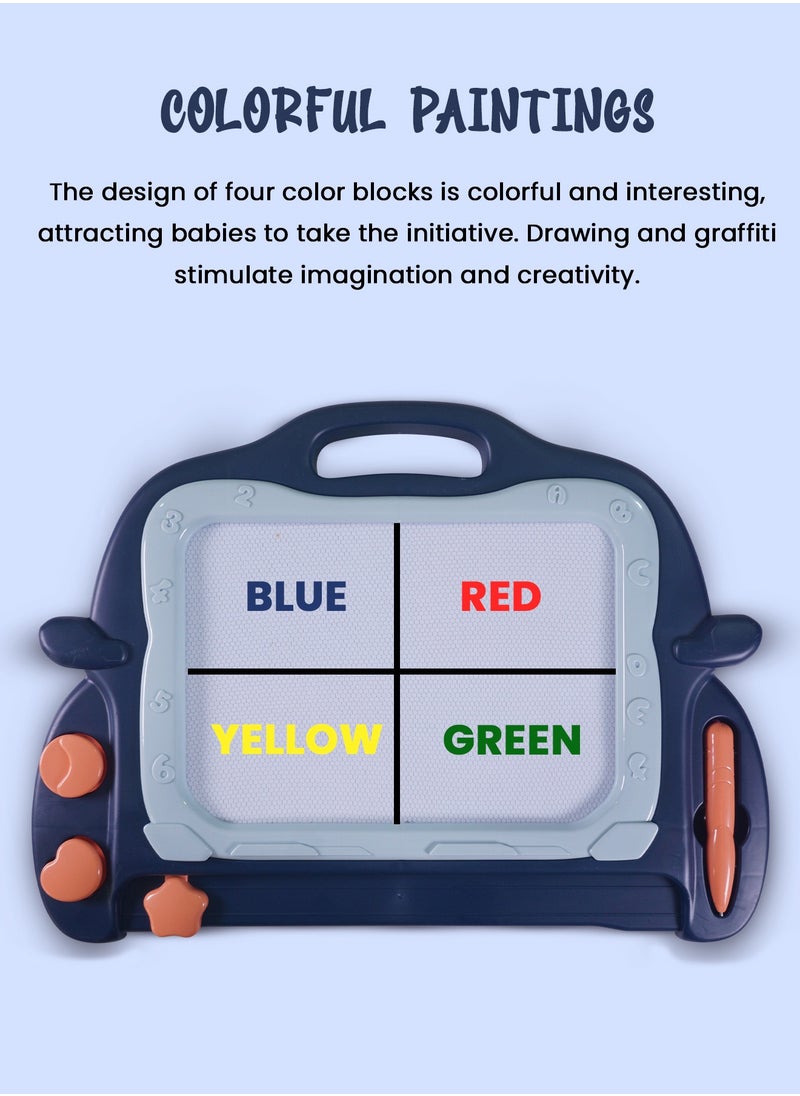 BAYBEE Baybee Magnetic Drawing Board Slate for Kids, Erasable Doodle Boards Magic Slate for Kids Toys with 2 Shapes & Pen | Learning Writing Pad Board | Drawing Board Magic Slate Toys For Kids 3+ Years  - Image 4