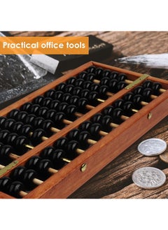 Happy Will Vintage Chinese Wooden Abacus Soroban Arithmetic Calculating Tool  - Image 3